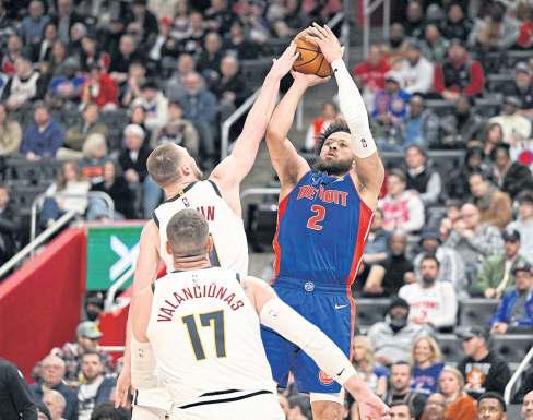 Cunningham leads Pistons past Nuggets