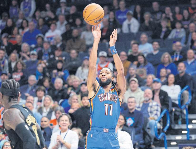 Thunder strike from long range, halt Cavs