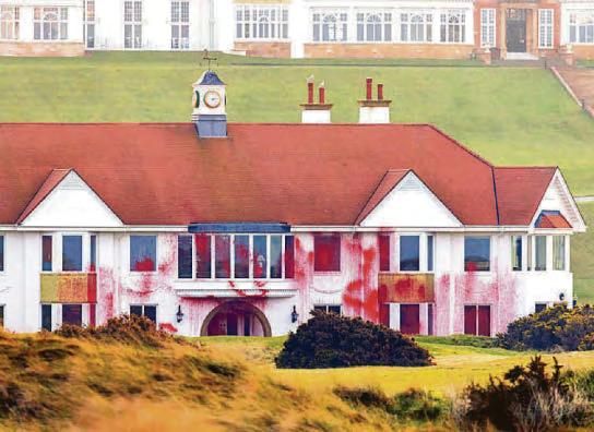 Pensioners arrested over Trump vandalism