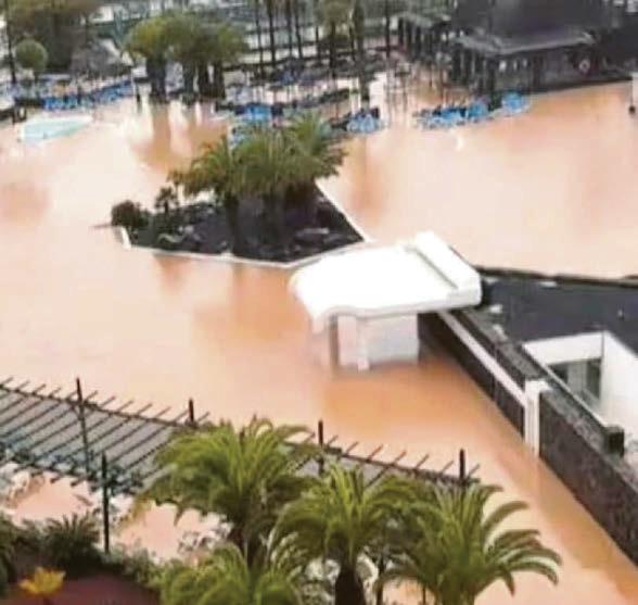 Holiday flights axed as floods sweep through sunshine isle