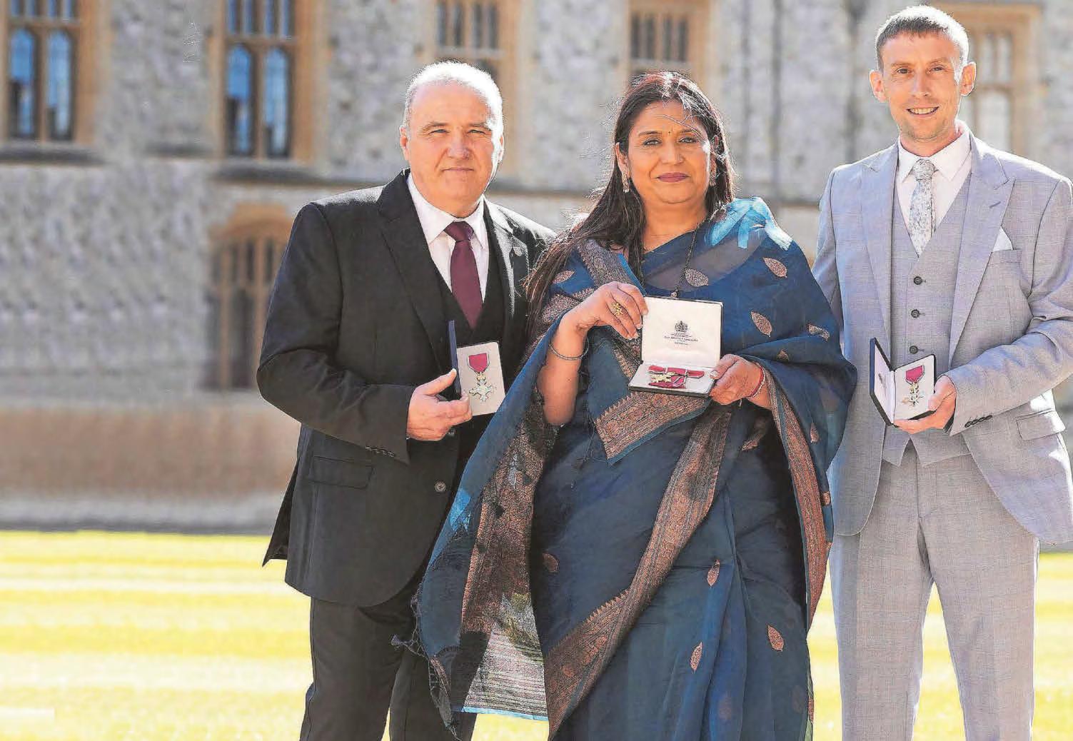 Victims of Post Office Horizon scandal receive OBEs from Anne