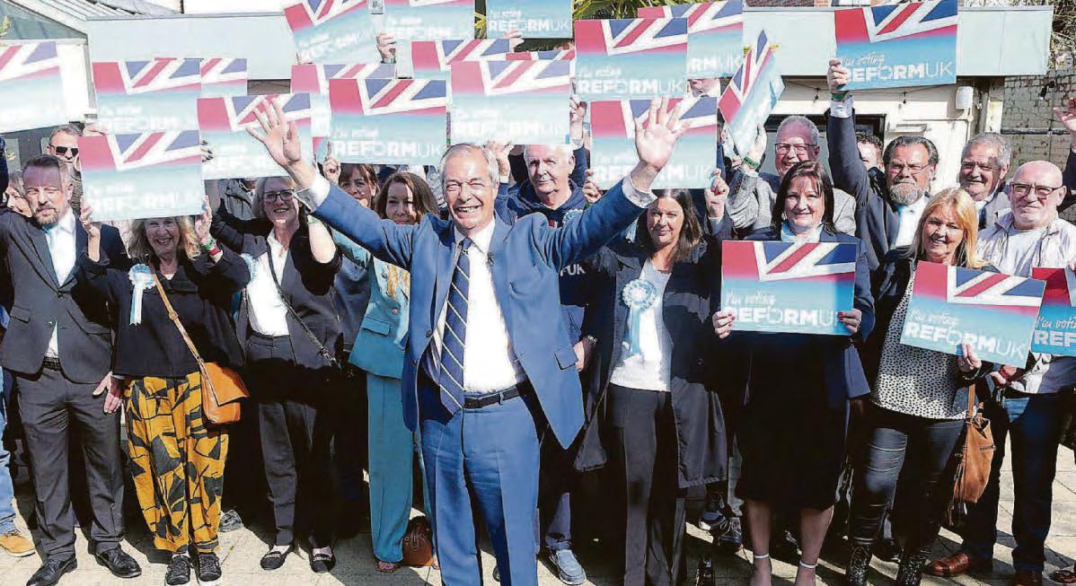 Reform poll lead would make it biggest party in Commons