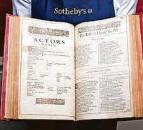 The Bard's 4 folios up for £4.5m at auction