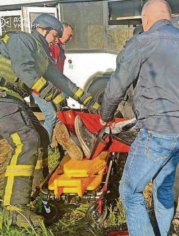 Nine dead after Russian 'suicide drone' hits bus