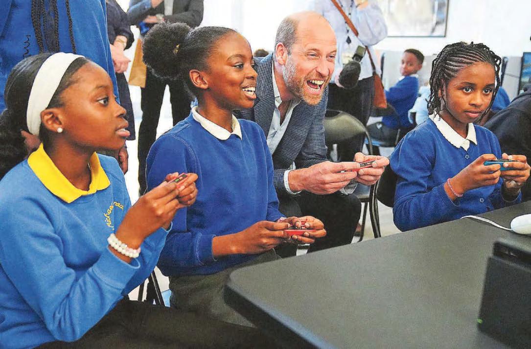 William's game for a laugh with youth hub kids