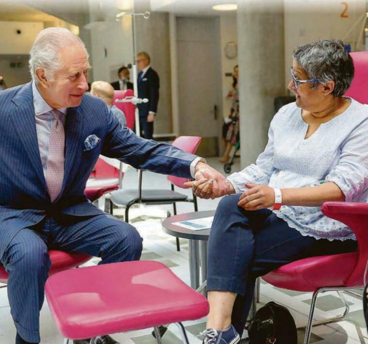 KING'S GRATITUDE FOR 'COMMUNITY OF CARE' DEFYING CANCER