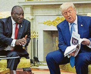 Trump Oval ambush over 'persecution of farmers'