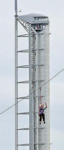 Sky's the limit for zipline charity fundraiser aged 93