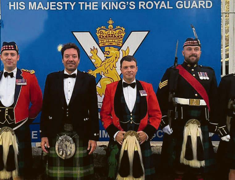 Kilted Jimmy Fallon guest of King's guard