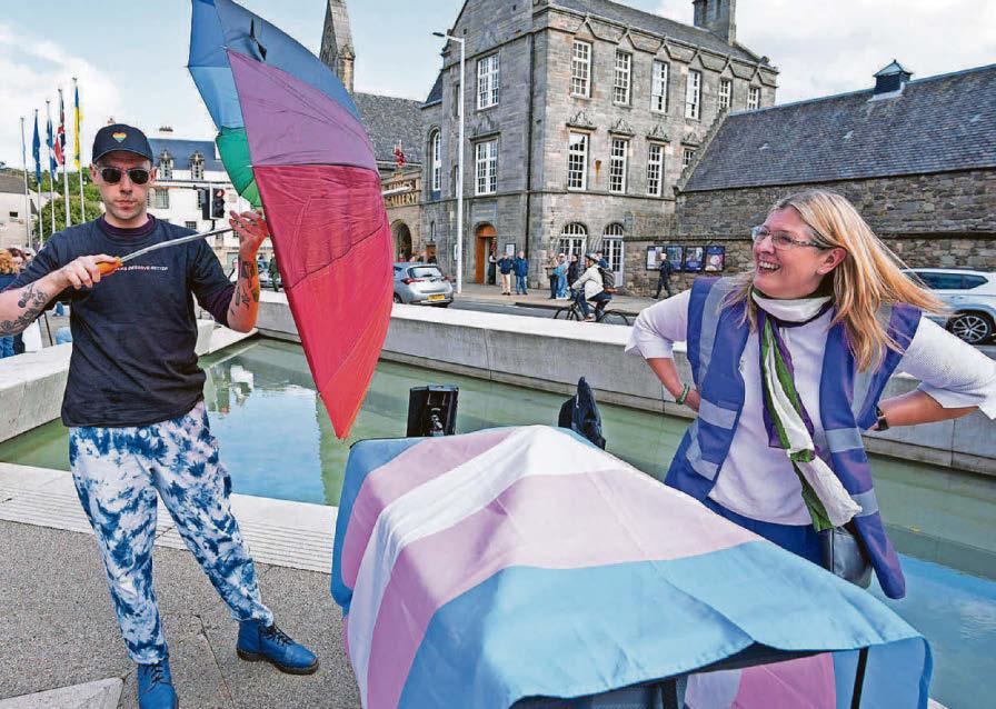 Brolly bad show as feminist champ on 'vandalism charge'