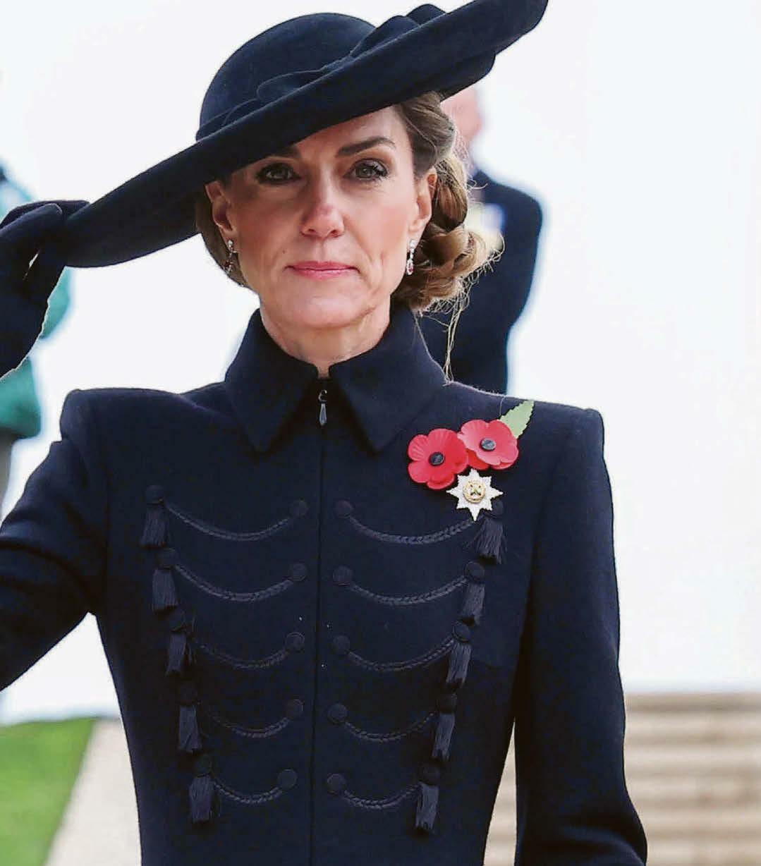 Kate emotional as she honours the fallen
