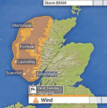 Storm Bram blows in