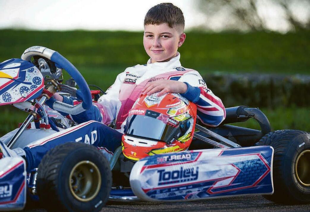 Kart champ on the right F1 track at 12