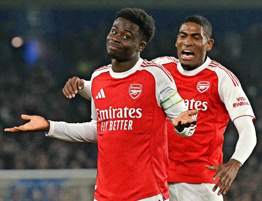 GUNNERS IN SAKA RACE