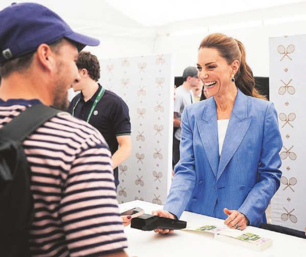 Advantage Kate as Princess joins tennis royalty