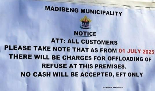 Feedback on payment at local waste disposal sites
