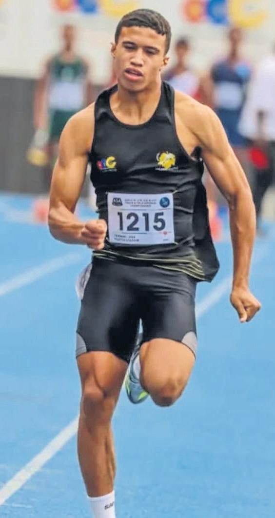 16-jarige Micha Africa in 100 m in Afrika-jeugspele