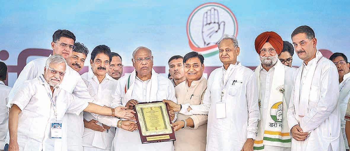 Only if the Constitution survives, you will be able to survive, says Kharge in Jaipur