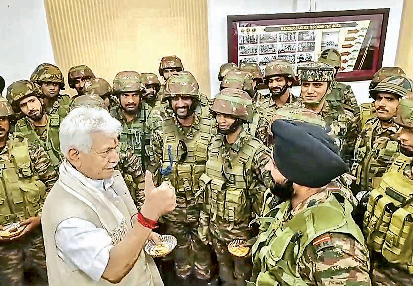 L-G Sinha visits shelling-hit villages of Jammu & Kashmir