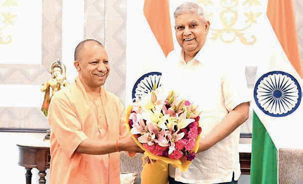 UP CM Adityanath, his two deputies extend birthday wishes to Dhankhar