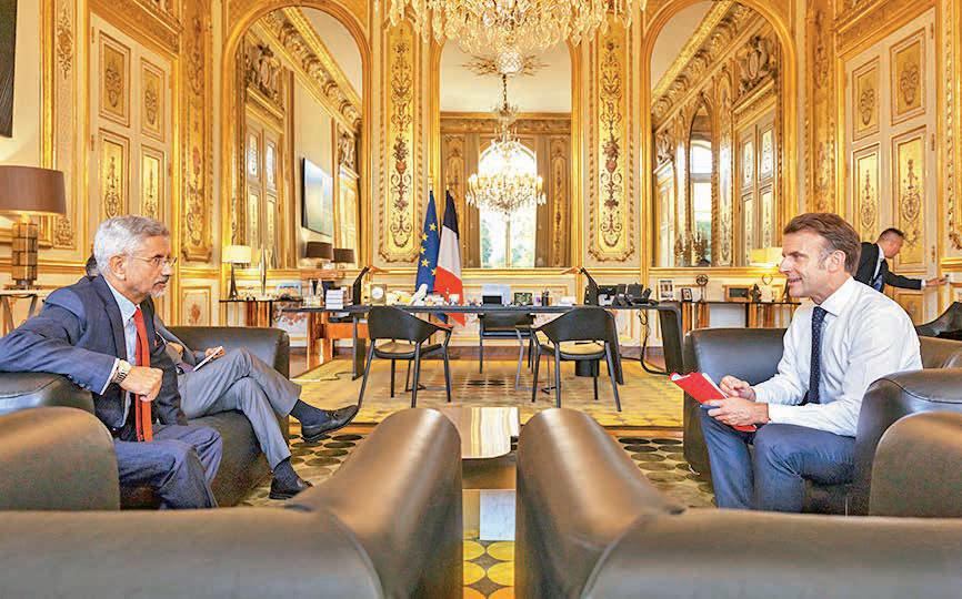 Our talks reflect ambition, trust: EAM meets Macron