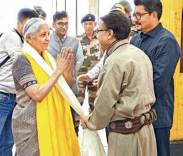 Sitharaman arrives in Leh for 4-day Ladakh tour