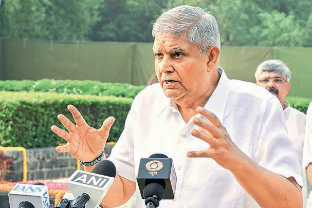 Peace essential for sustained progress: Dhankhar