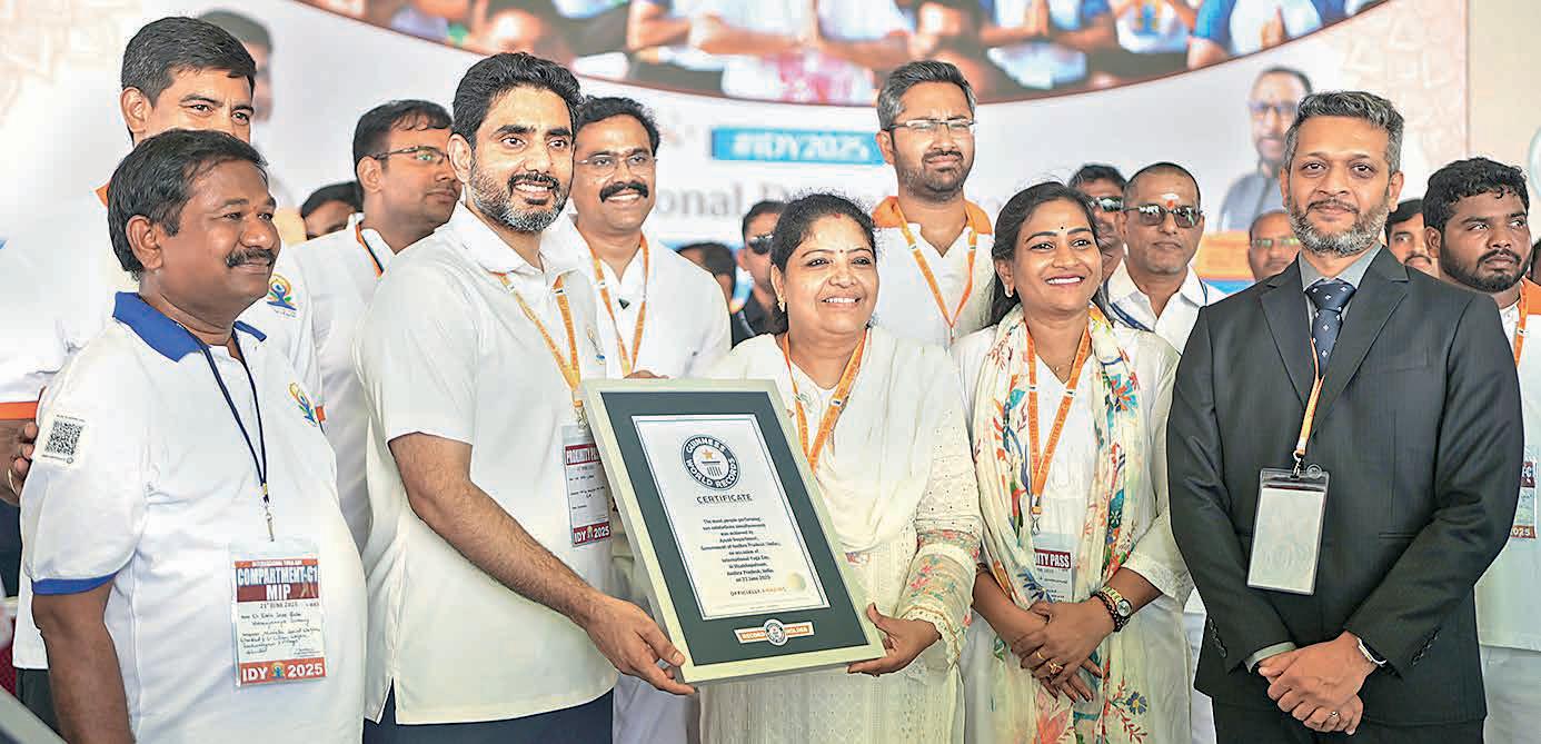 PM hails Andhra Pradesh for yoga world record