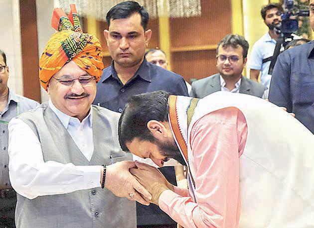 JP Nadda, Pradhan, Nayab among others listen to PM's 'Mann ki Baat'