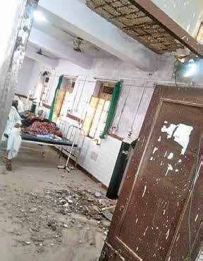 Close shave for patients as plaster falls in hospital