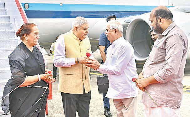 VICE PRESIDENT IN KERALA FOR 2-DAY VISIT Dhankhar to offer prayers at Guruvayoor temple