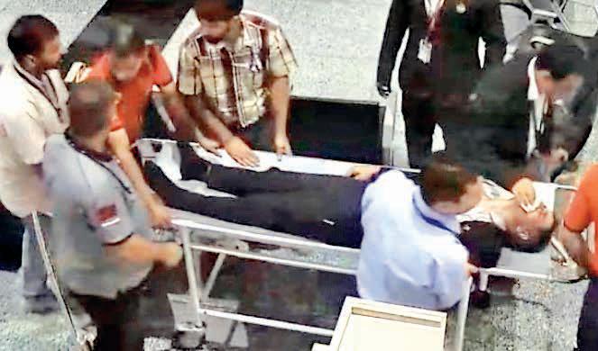JAWS BROKEN AND SPINE FRACTURED