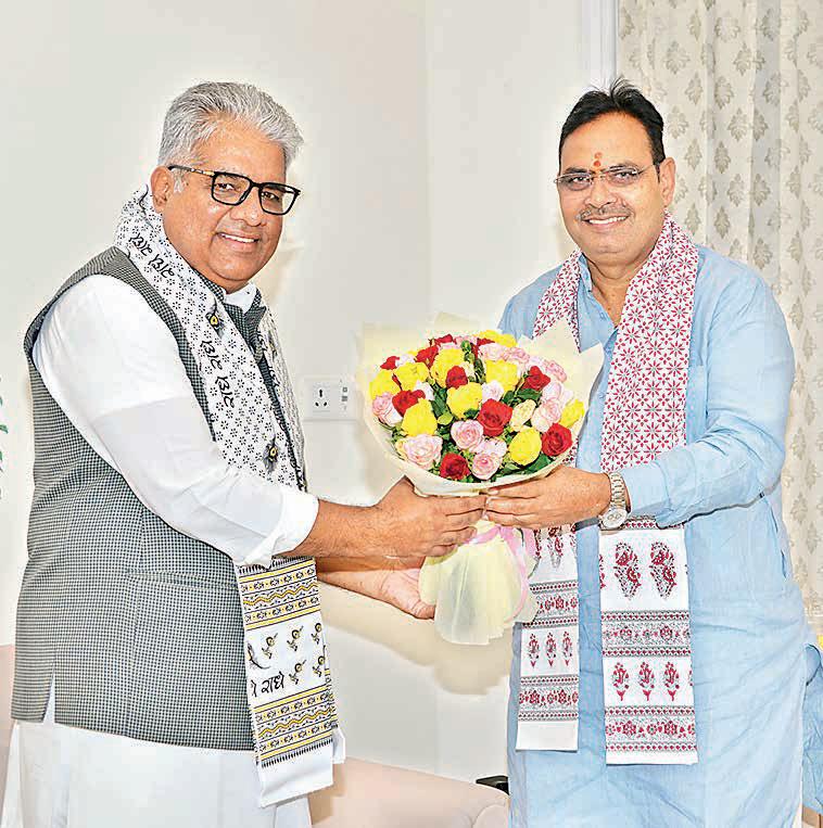 CM Sharma-Bhupender Yadav brainstorm infra, water management, other devp projects of Alwar