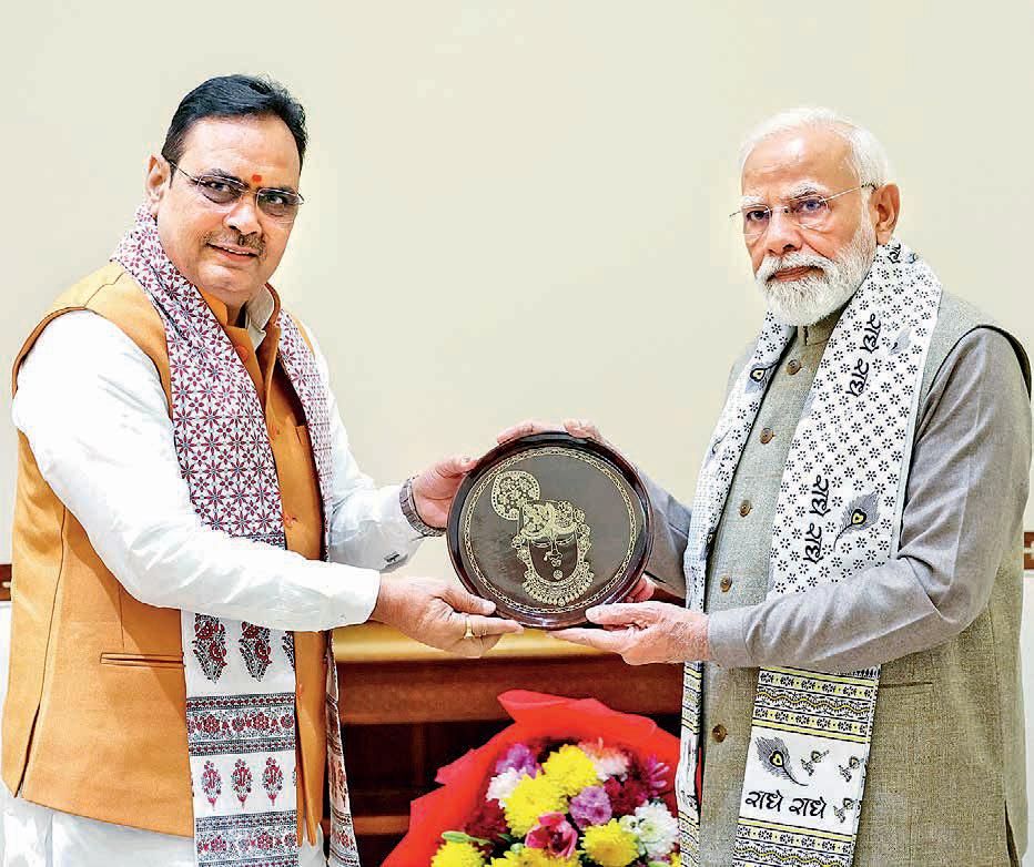 CM Sharma discusses State issues with PM Modi & Union Ministers