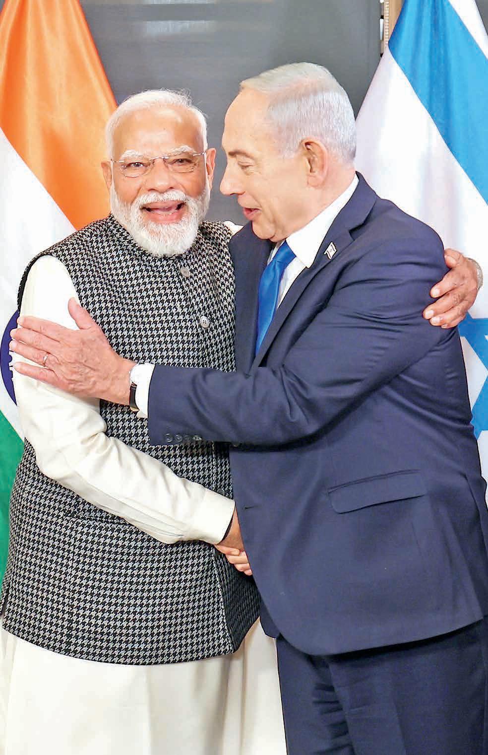 MODI 'GREAT CHAMPION' OF ISRAEL, SAYS NETANYAHU