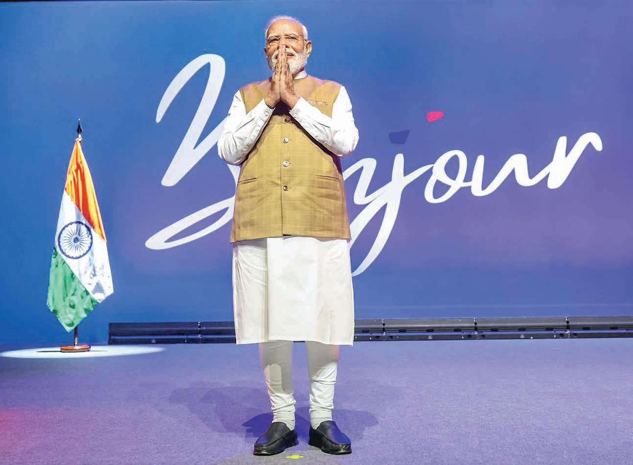 PM Modi addresses Indian community programme at Salle Pleyel in Paris