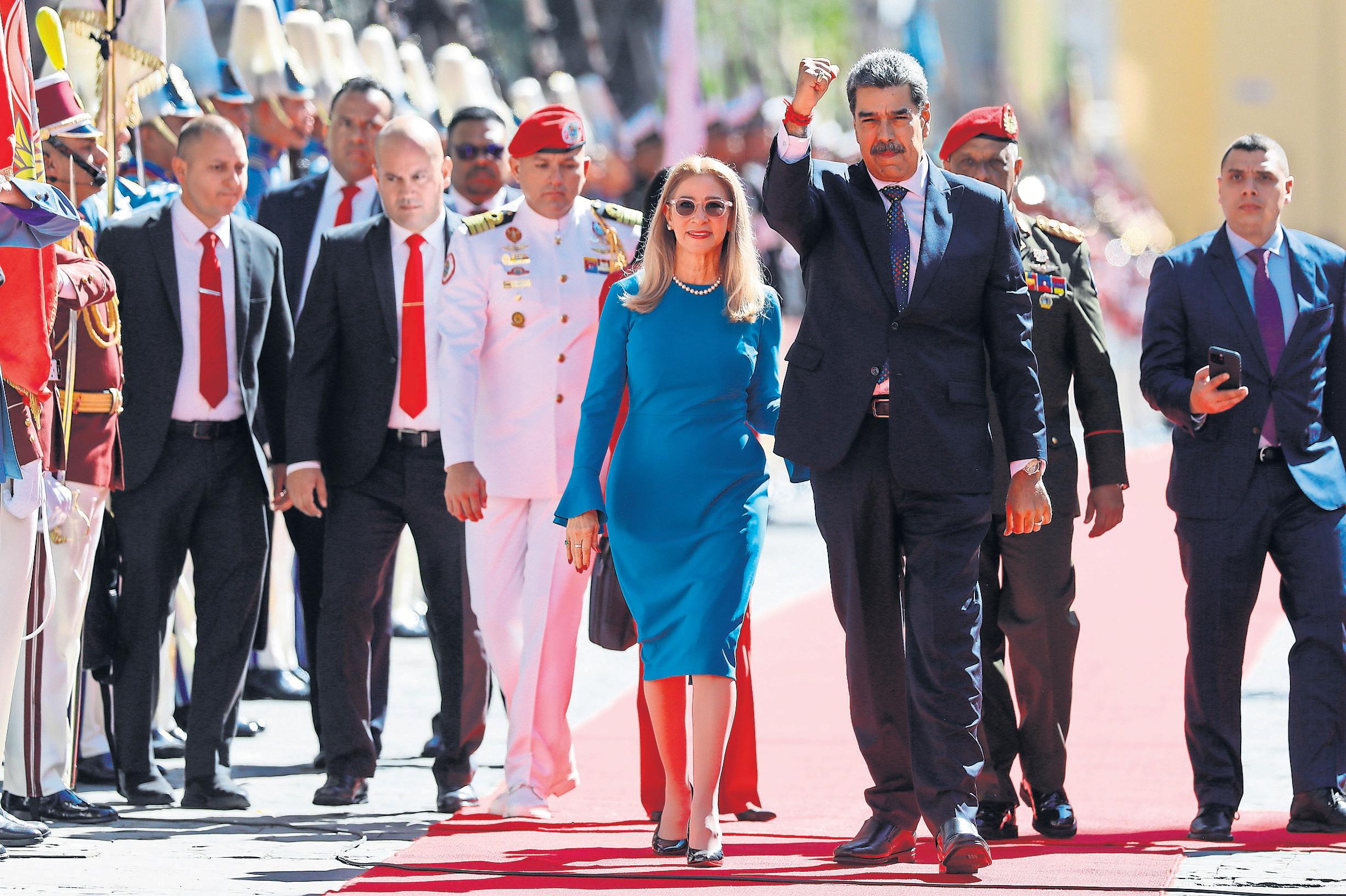 Maduro sworn in for third time after 'fraudulent' election win