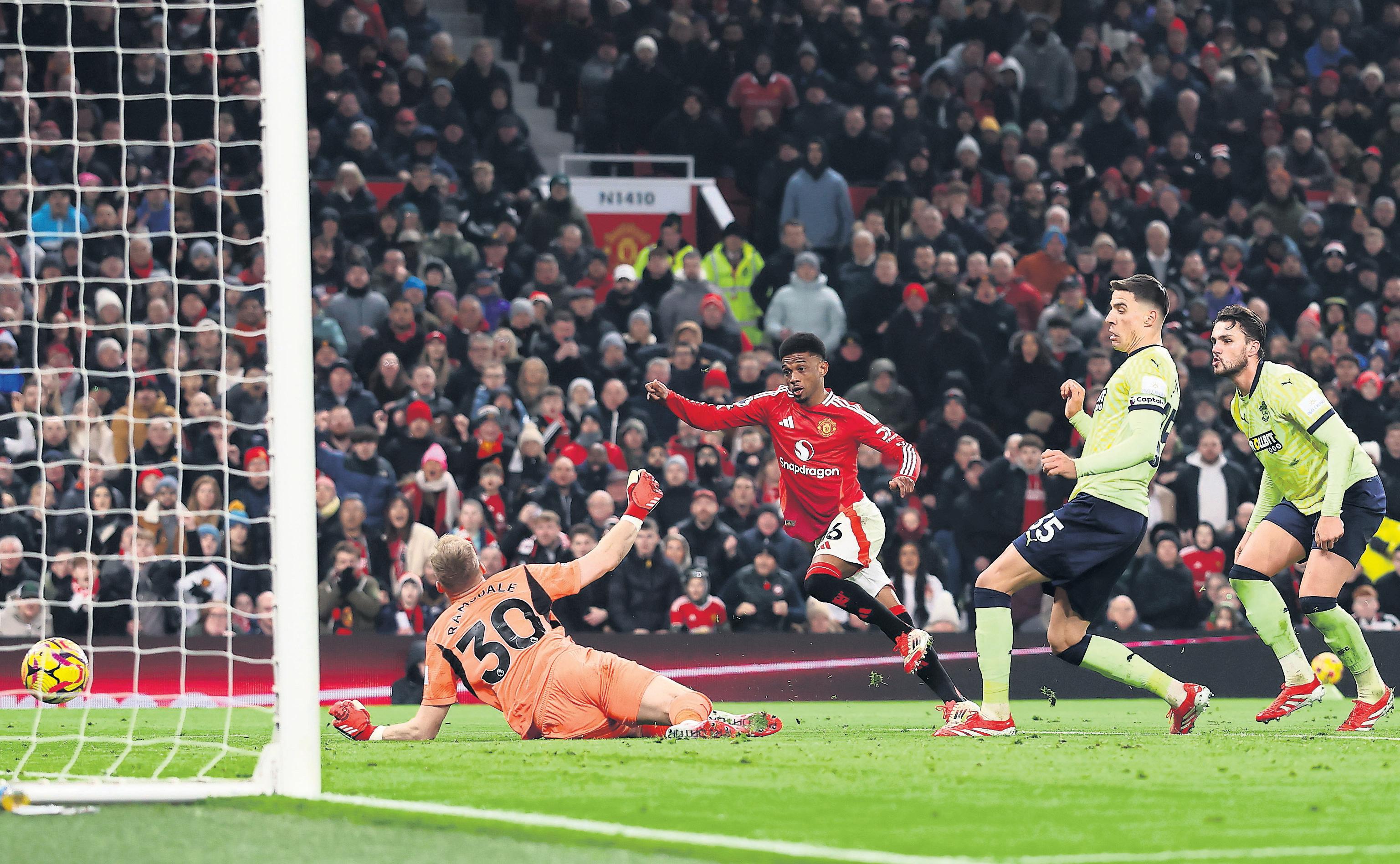 Diallo's remarkable treble spares United after Saints expose their weaknesses