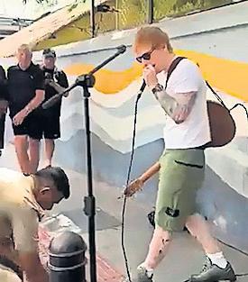 Police pull plug as Sheeran busks before show in India