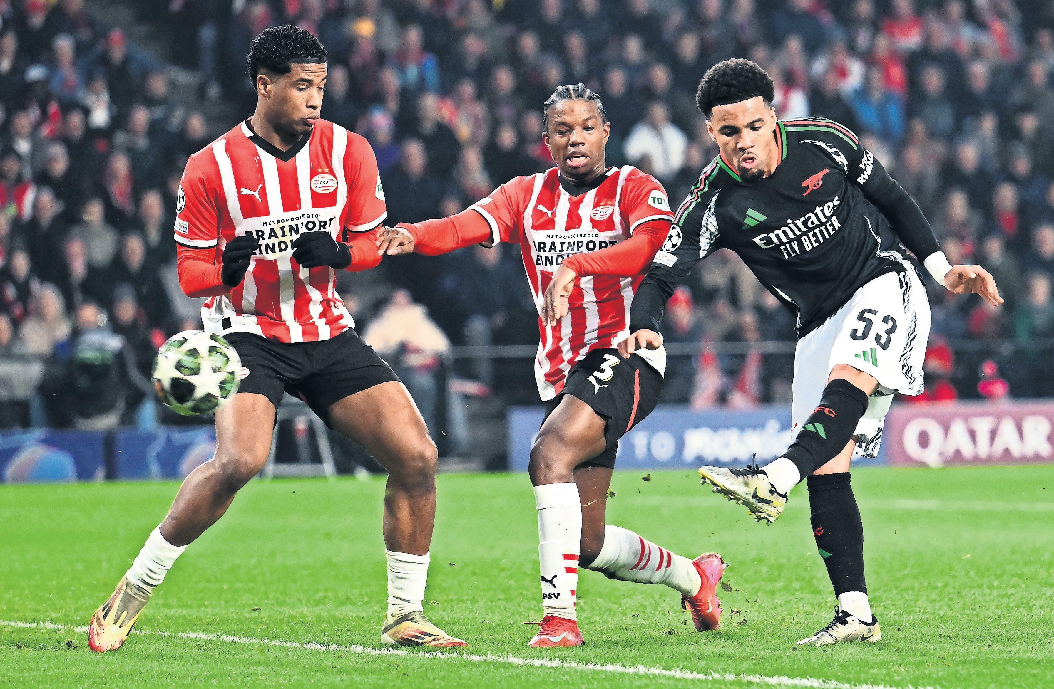 Ødegaard doubles up for irresistible Arsenal in rout of humiliated PSV