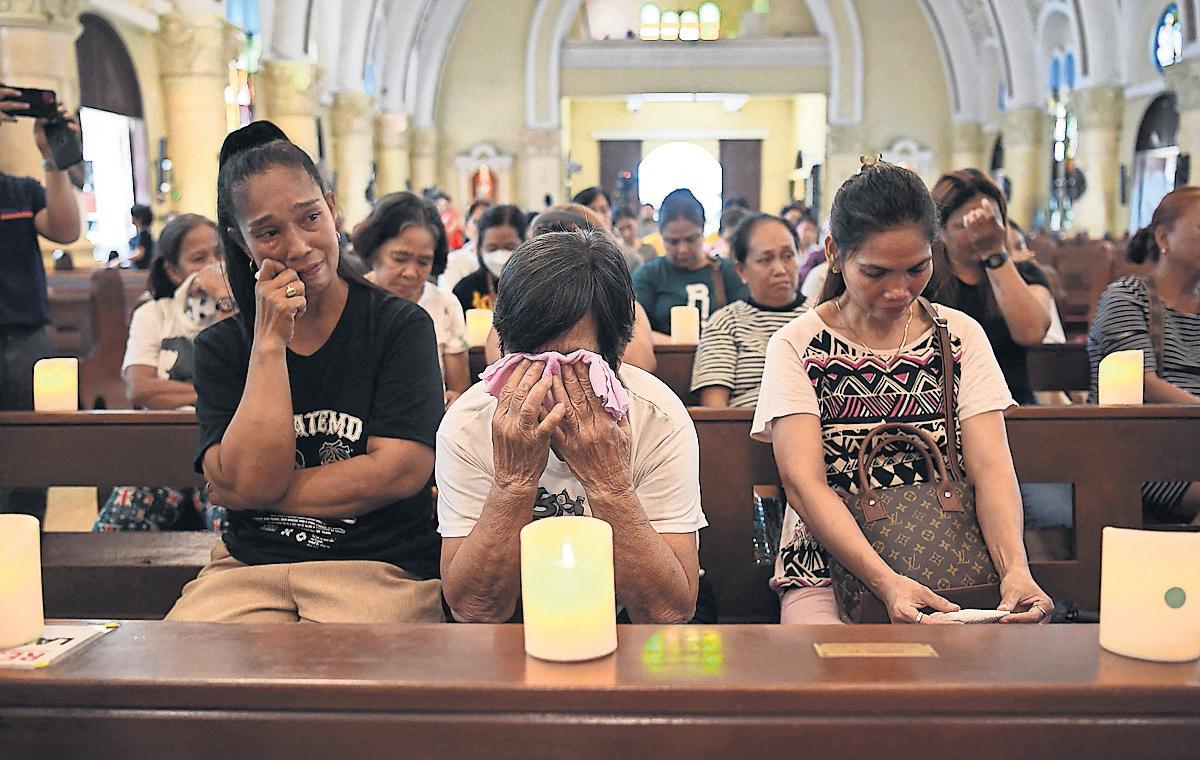 He's where he belongs Relief for families of victims