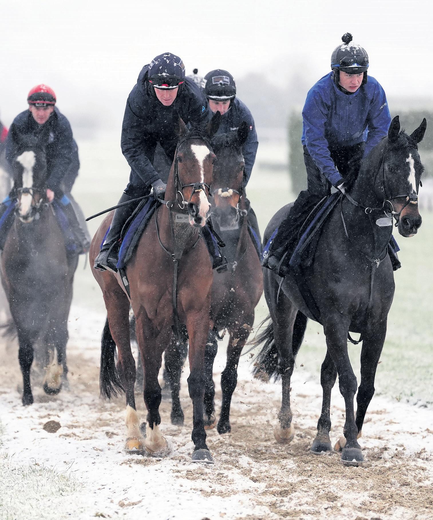 Cheltenham festival sees snow three days after highs of 18C