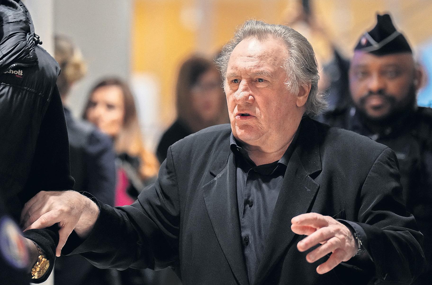 Member of film crew tells Paris court she was assaulted three times by Depardieu