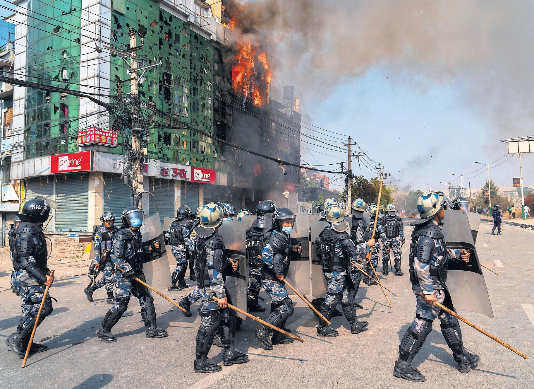 Two dead after protests calling for return of Nepal's monarchy end in violence