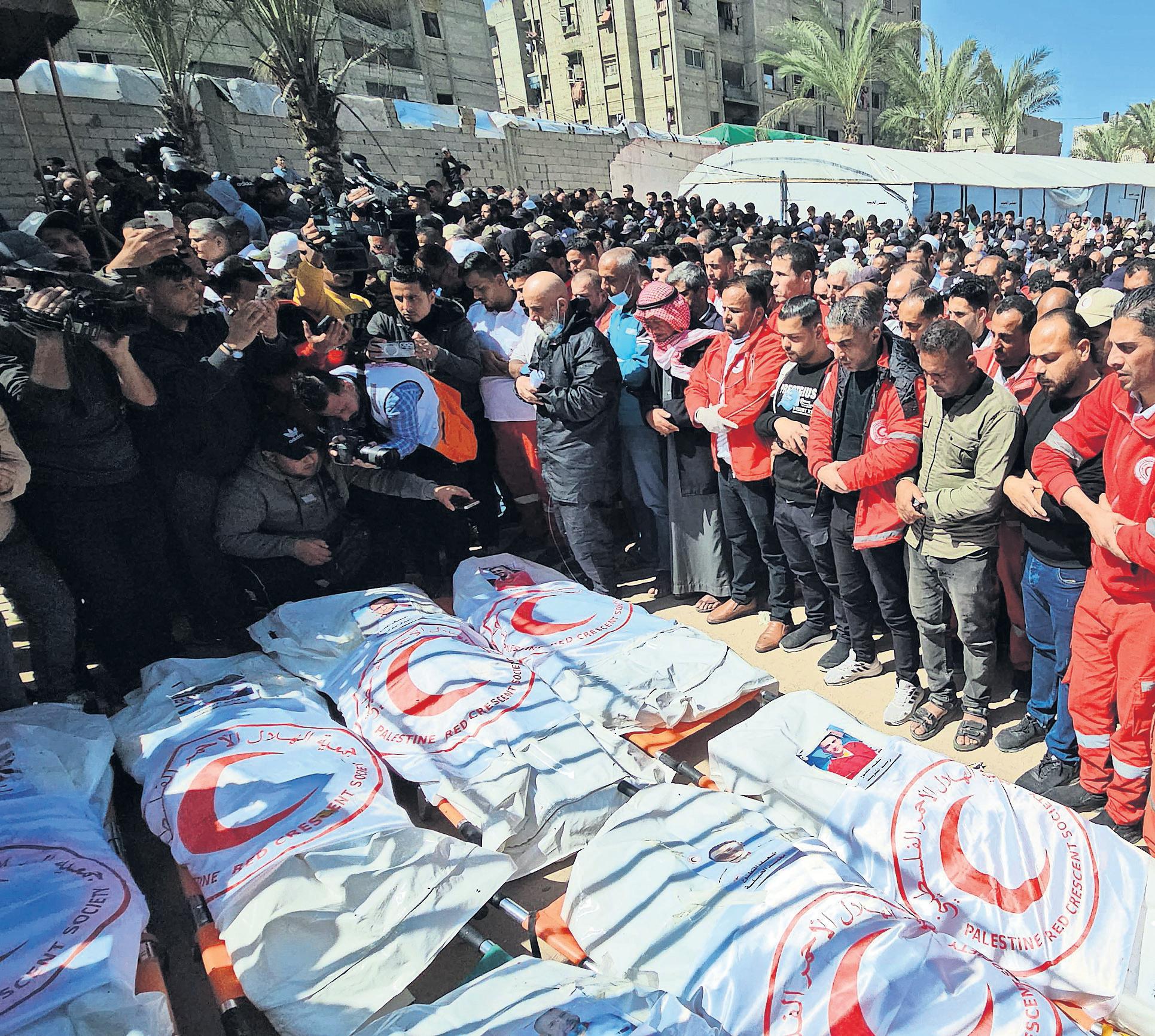 'What was their crime?' Relatives' grief and fury at Israeli massacre of paramedics