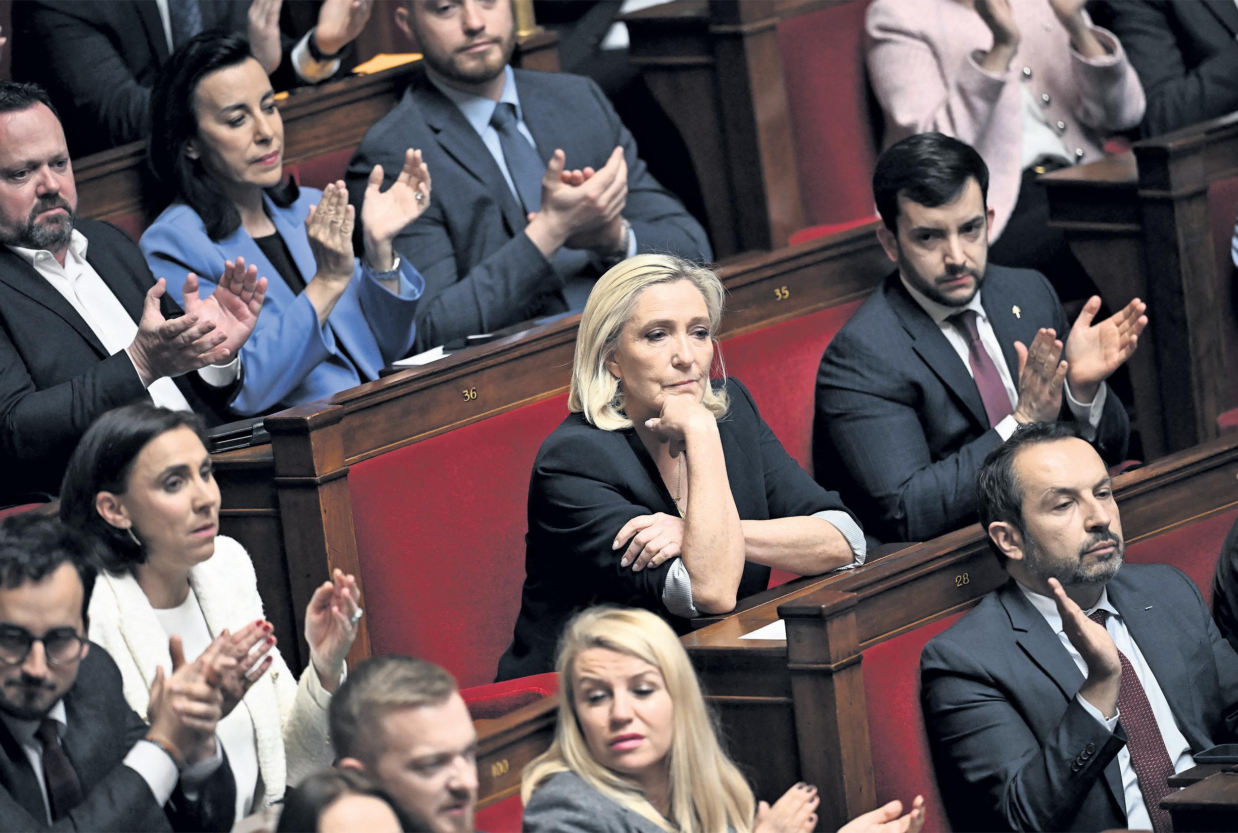 It's a political attack' Far-right party tries to marshal support after Le Pen conviction