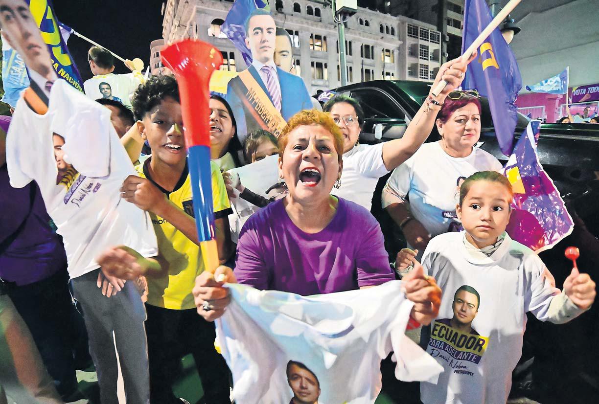 President wins re-election in Ecuador after poll seen as test of his 'war on drugs'