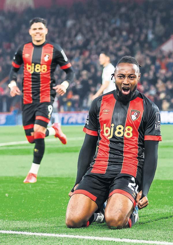 Semenyo's swift strike floors Fulham to halt Cherries' winless run