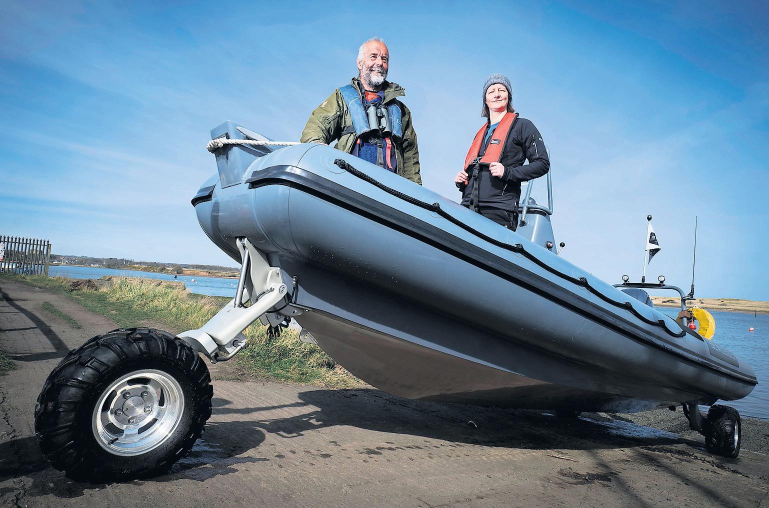 Island reserve gets its Sealegs Bond-style boat to assist bird volunteers