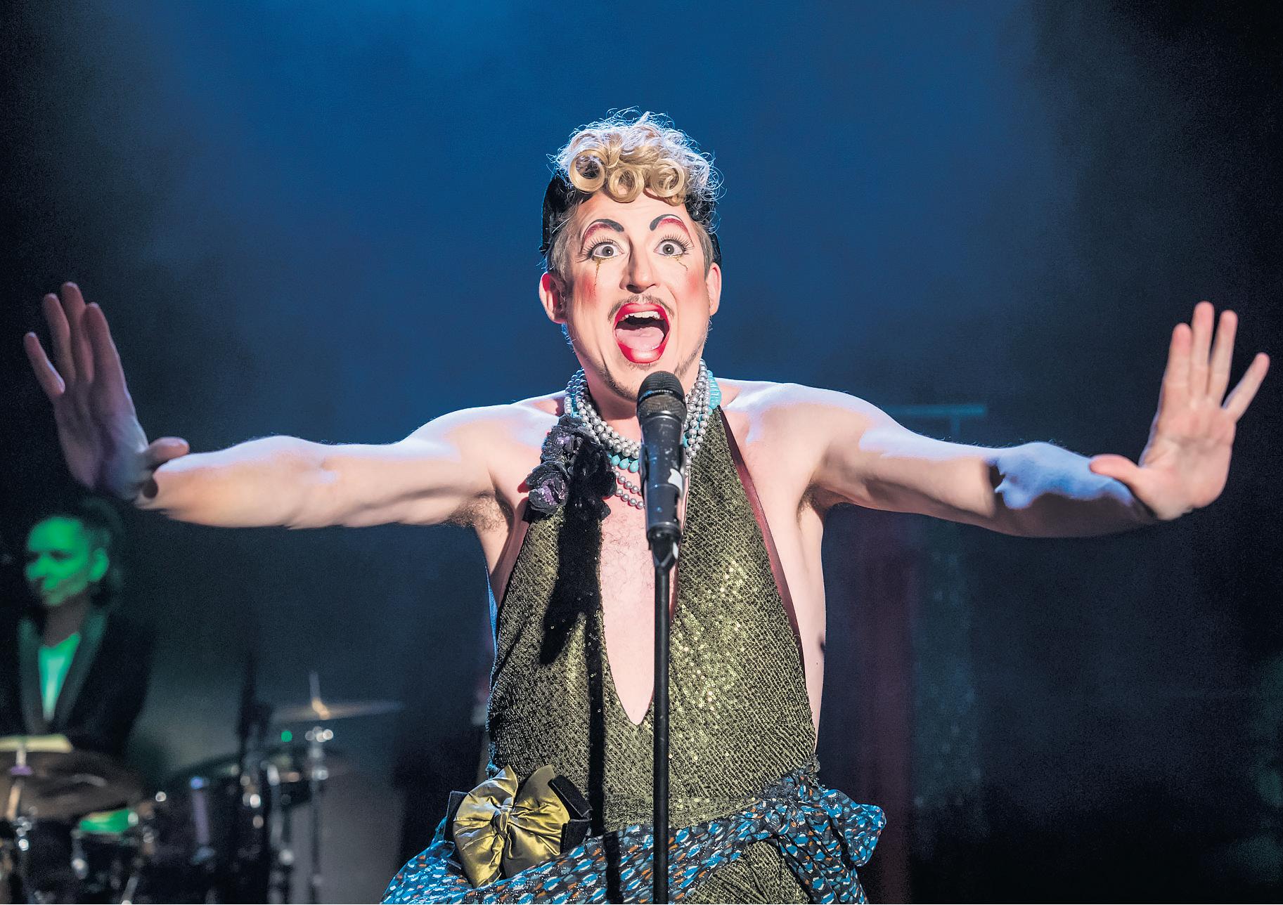 Stage review Drag queen delivers a diva mashup with hella pizzazz